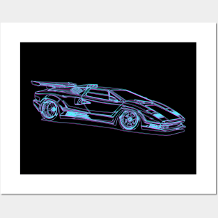Neon racer Posters and Art